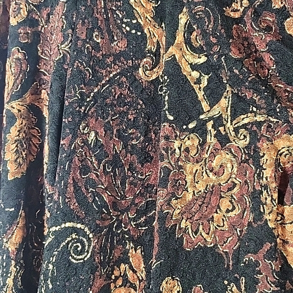 White Stag Floral Drape Collar Stretch Pullover Size L 12-14 - Picture 6 of 7